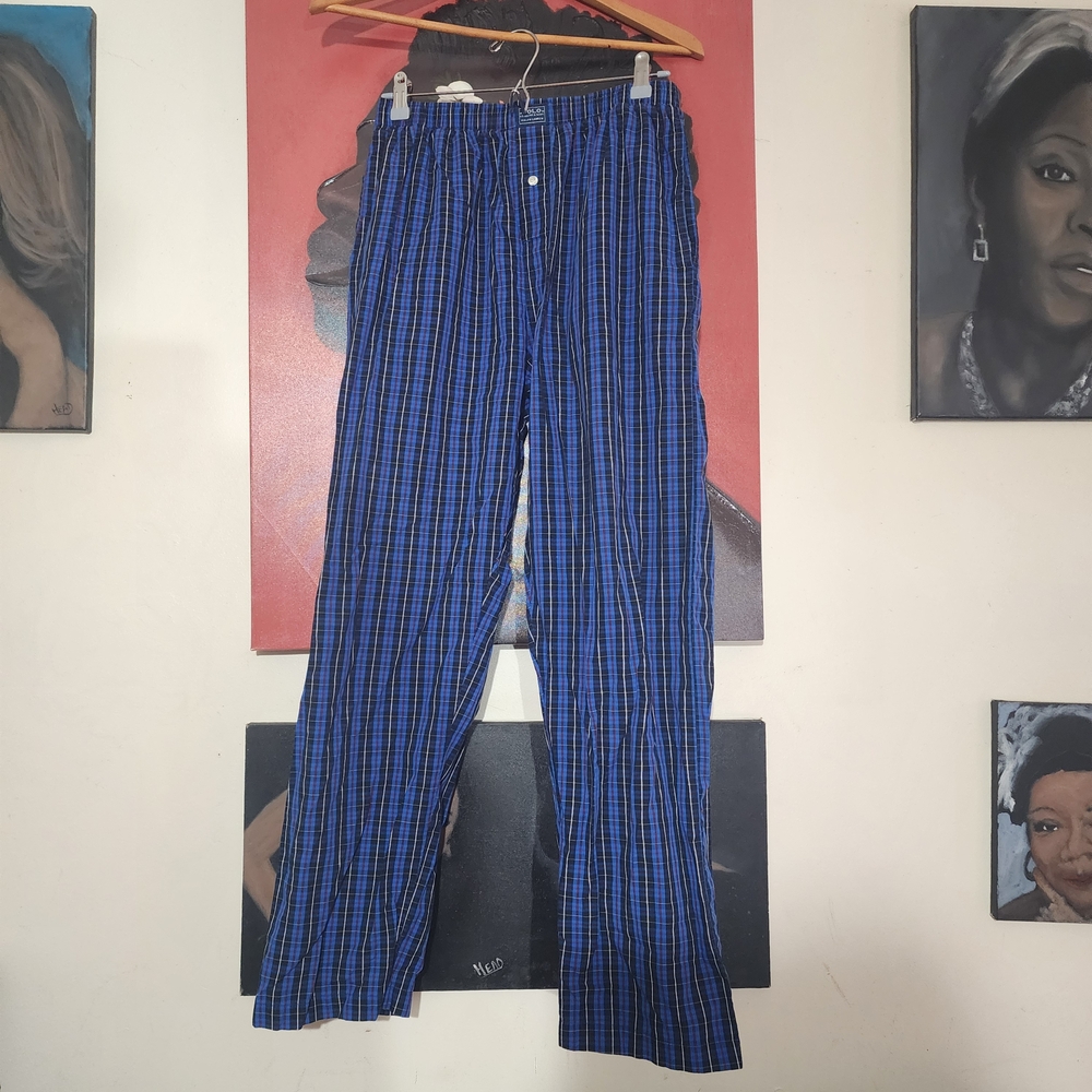 Ralph Lauren Blue and Black Plaid Shirt